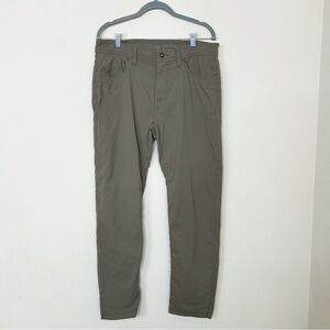 PrAna Slim Fit Brion Pants 34 Brown Nylon Spandex